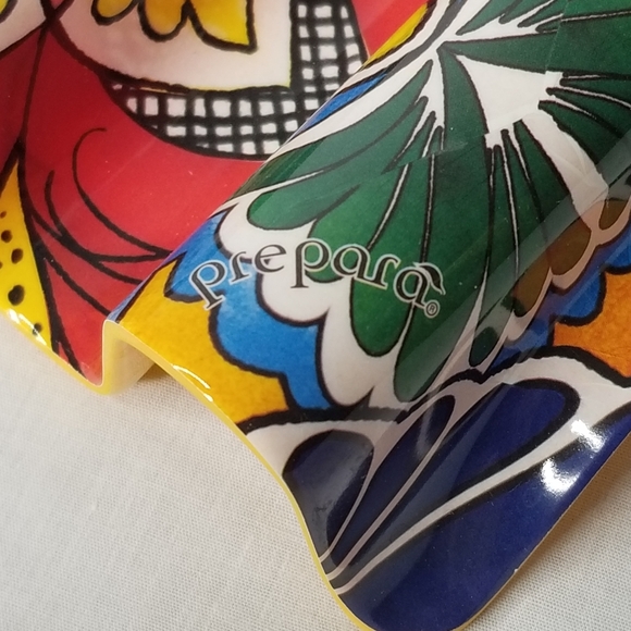 Prepara Multi Taco Holders Melamine Yellow/Mexican Print Set of 5 - Picture 5 of 7